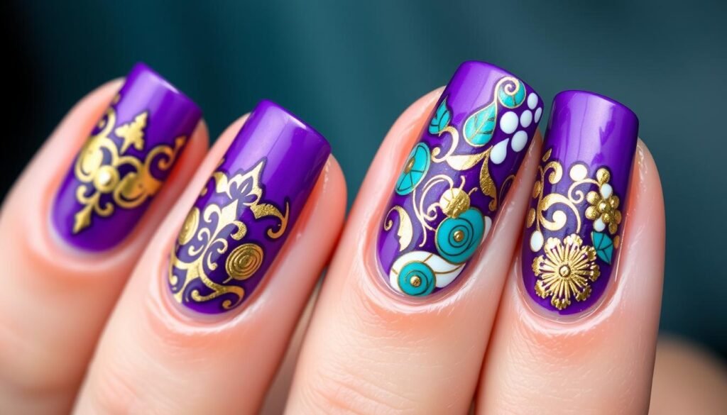 colorful nails