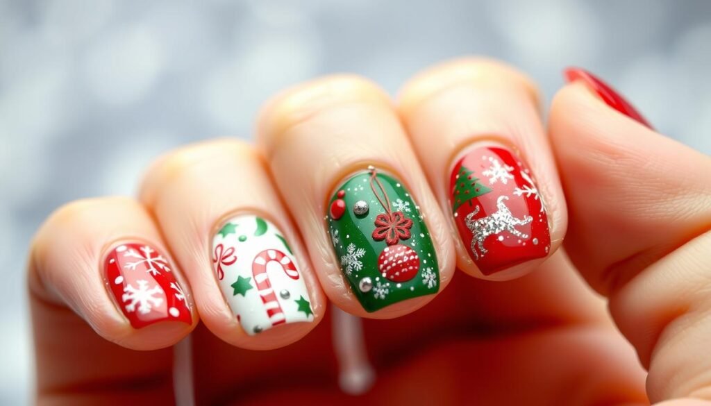 festive nail art