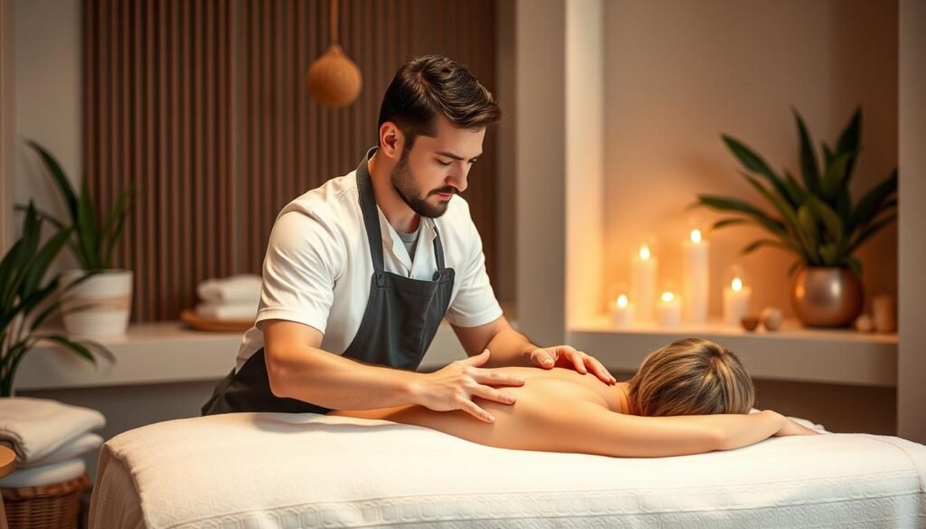 male massage therapist