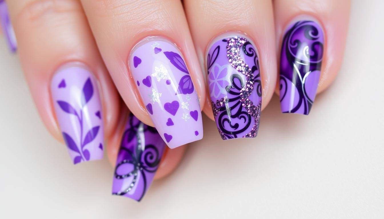 purple nail designs​