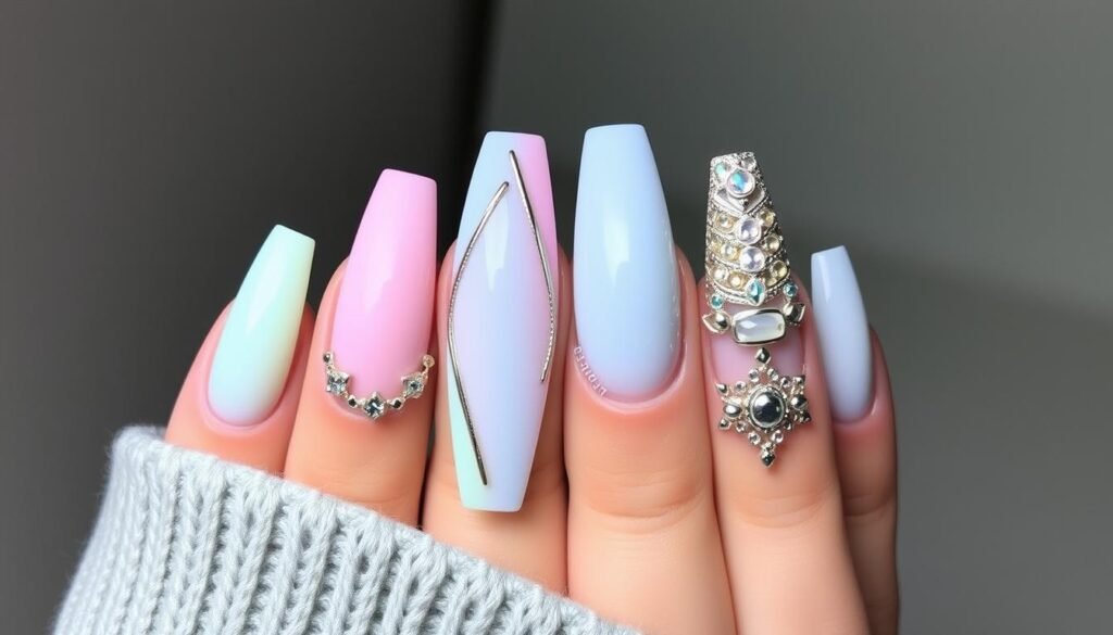 trendy coffin nails color trends