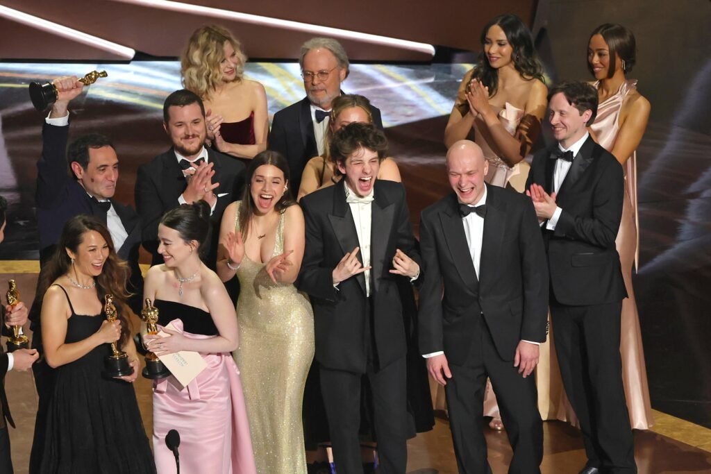 The cast and crew of Anora. (Kevin Winter:Getty Images)
